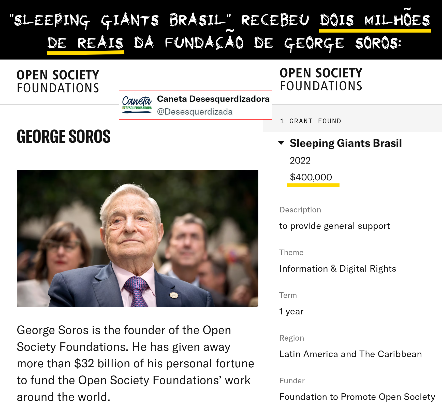 “Sleeping Giants Brasil” recebeu R$ 2,5 milhões de fundações dos EUA ...